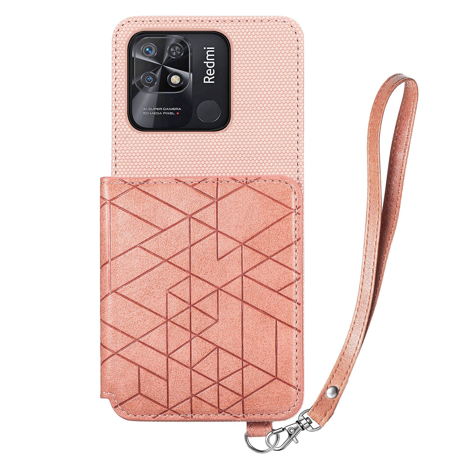Drop Protection Phone Case for Xiaomi Redmi 10C 4G Kickstand Geometry Imprinted Wallet Phone Cover with Strap Drop Protection Phone Case for Xiaomi Redmi 10C 4G Kickstand Geometry Imprinted Wallet Phone Cover with Strap